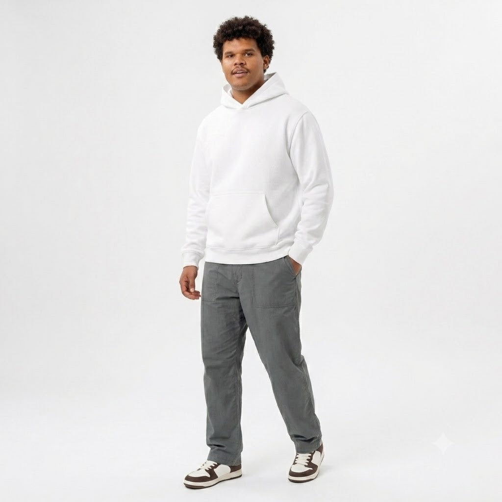 Gauge White Oversized Hoodie