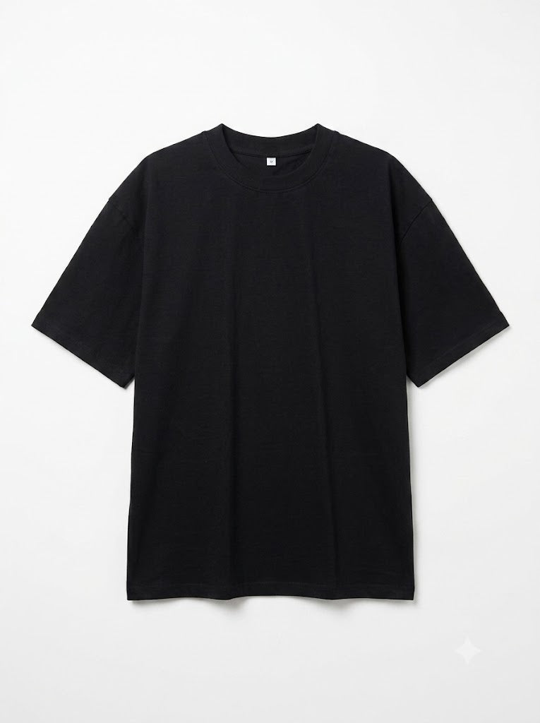 Classic Heavyweight Black Crewneck T-Shirt