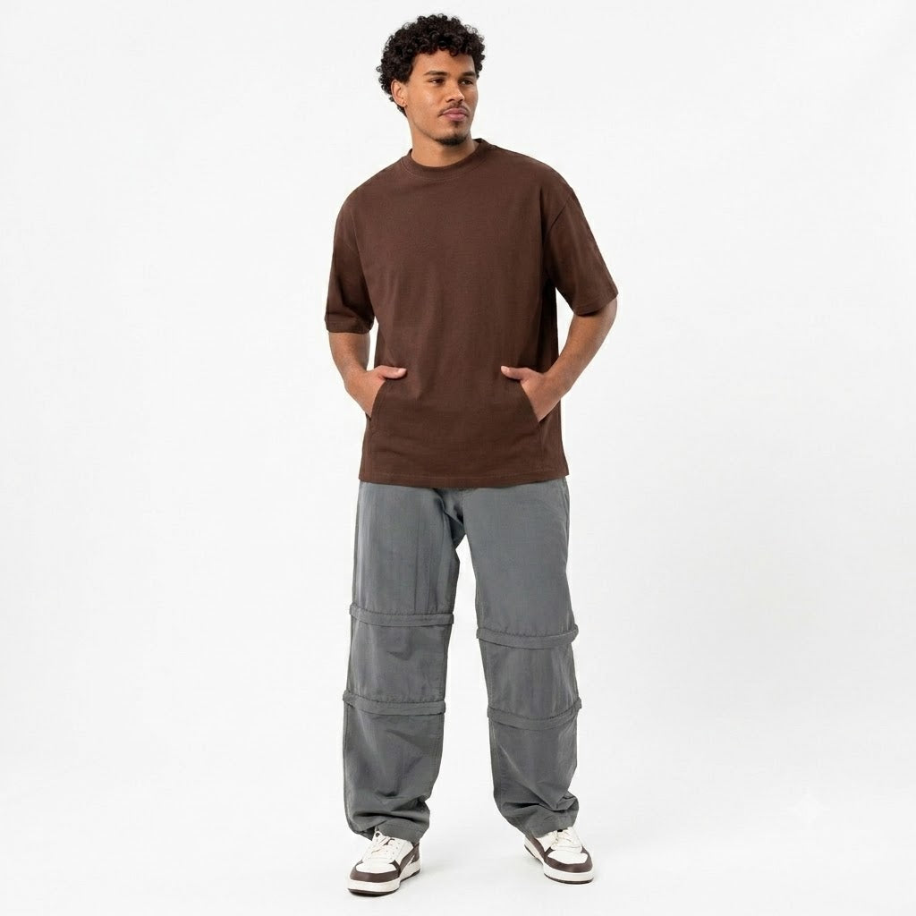 Heavyweight Chocolate Brown Oversized Crewneck T-Shirt